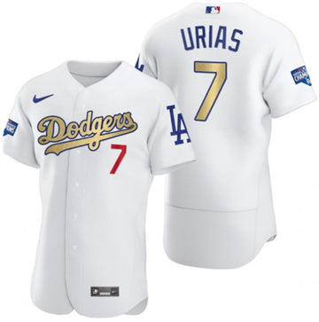 Julio Urias Los Angeles Dodgers white jersey