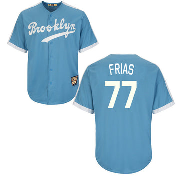 Carlos Frias Los Angeles Dodgers blue Throwback jersey