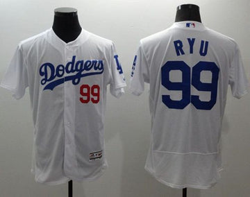Hyun-Jin Ryu Los Angeles Dodgers white Authentic jersey