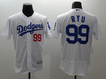 Hyun-jin Ryu Los Angeles Dodgers white jersey