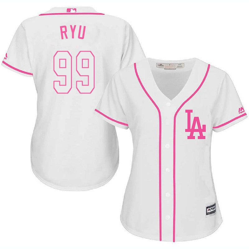 Hyun Jin Ryu Los Angeles Dodgers white jersey