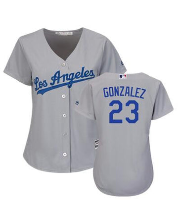 Adrian Gonzalez Los Angeles Dodgers grey jersey