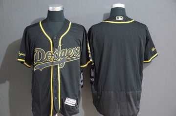 Blank Black Los Angeles Dodgers gold jersey