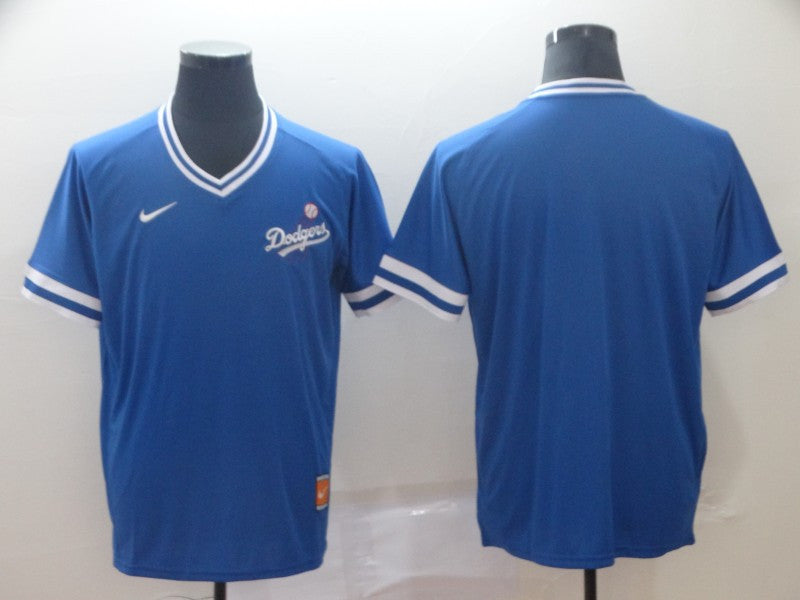 Custom Los Angeles Dodgers blue Throwback jersey