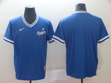 Custom Los Angeles Dodgers blue Throwback jersey