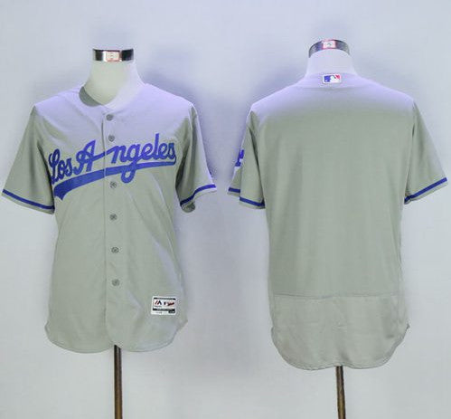Custom Los Angeles Dodgers grey Authentic jersey