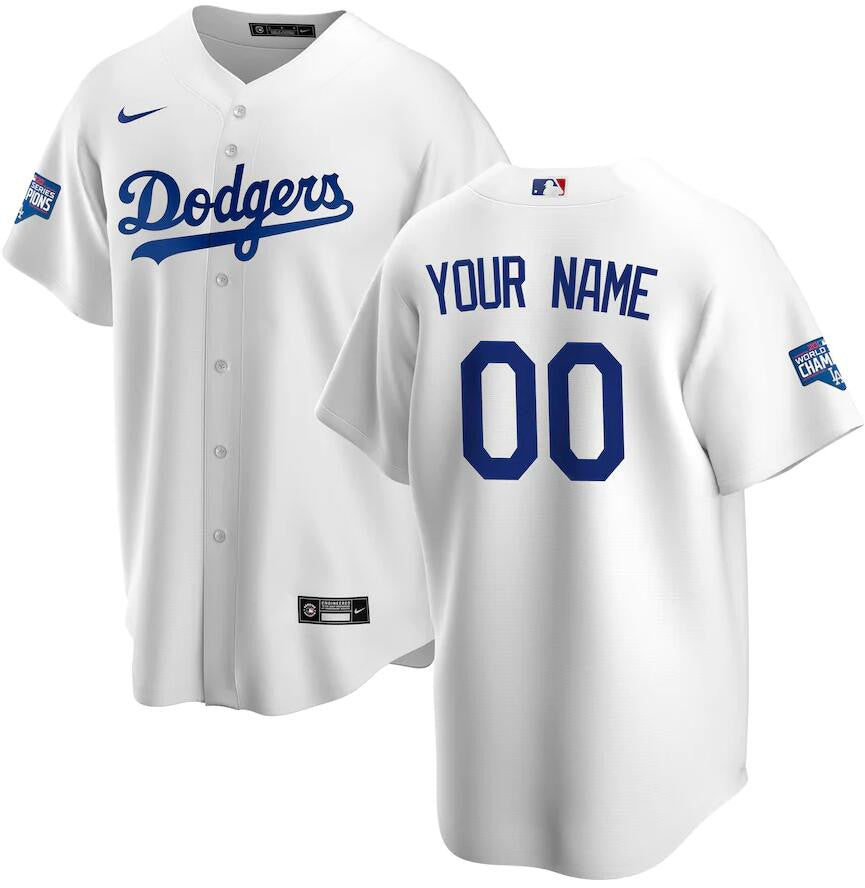 Custom Los Angeles Dodgers white jersey