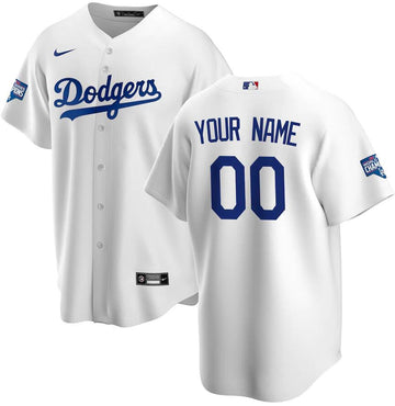 Custom Los Angeles Dodgers white jersey