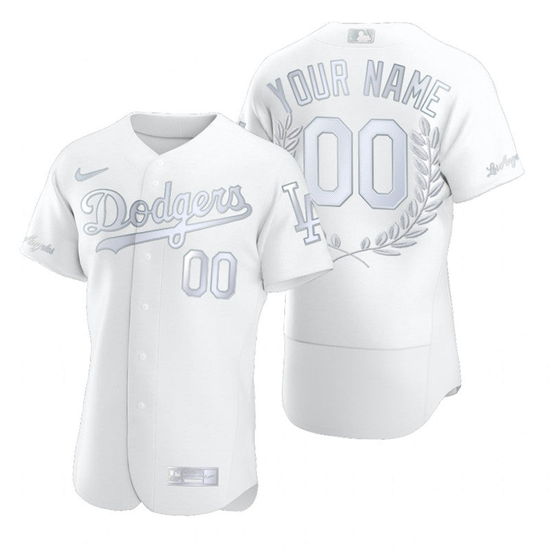 Custom Los Angeles Dodgers white Fashion jersey
