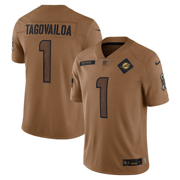 Tua Tagovailoa Miami Dolphins brown Salute To Service jersey