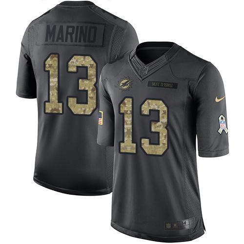 Dan Marino Miami Dolphins black Salute To Service jersey
