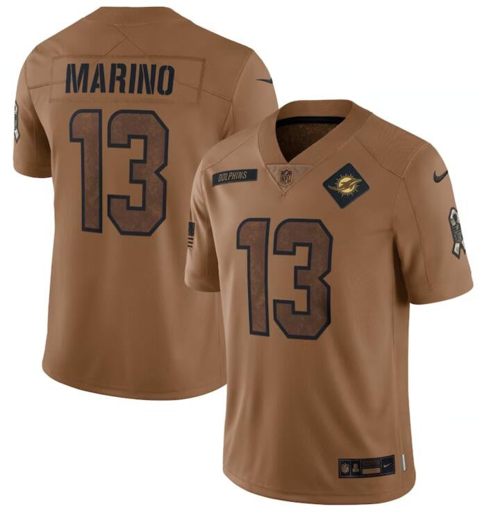 Dan Marino Miami Dolphins brown Salute To Service jersey