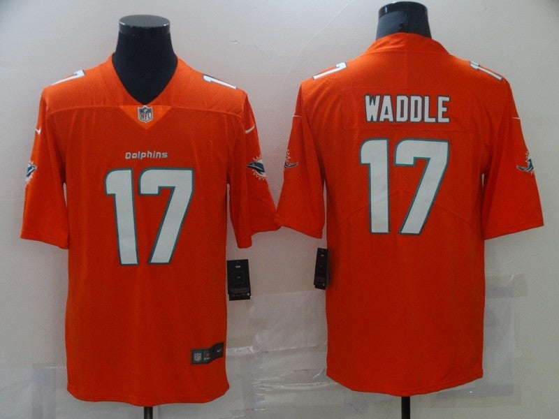 Jaylen Waddle Miami Dolphins orange Vapor jersey