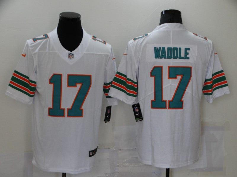 Jaylen Waddle Miami Dolphins white Vapor jersey
