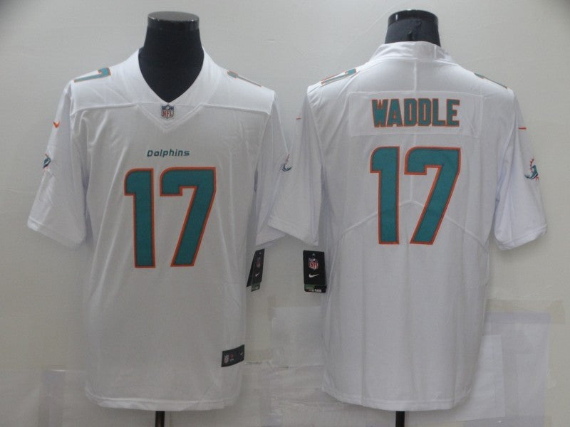Jaylen Waddle Miami Dolphins white Vapor jersey