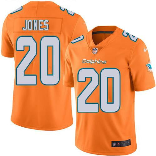 Reshad Jones Miami Dolphins orange Limited jersey