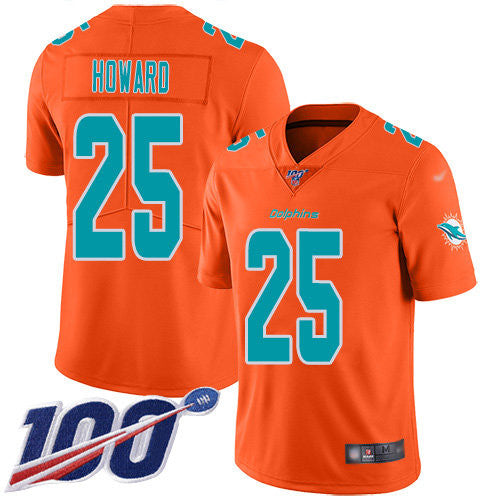 Xavien Howard Miami Dolphins orange Inverted Legend jersey