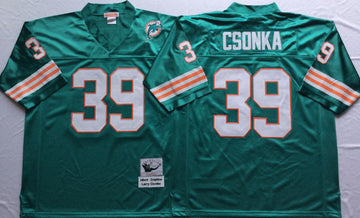 Larry Csonka Miami Dolphins aqua Throwback jersey