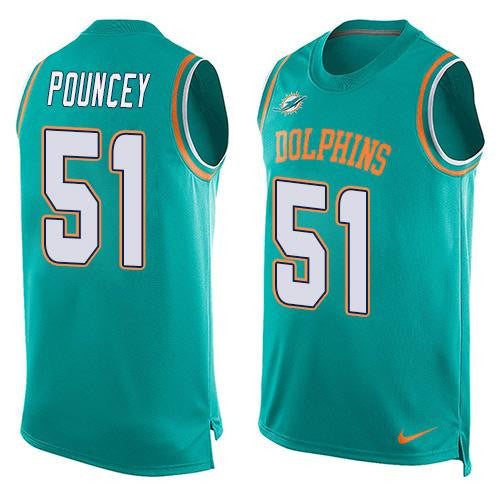 Mike Pouncey Miami Dolphins aqua Limited jersey