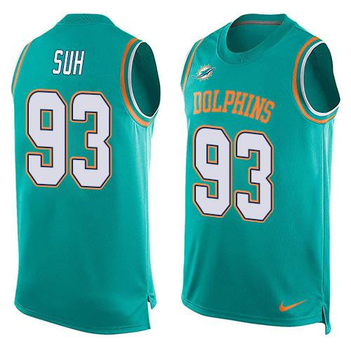 Ndamukong Suh Miami Dolphins aqua Limited jersey