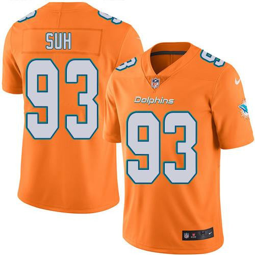Ndamukong Suh Miami Dolphins orange Limited jersey