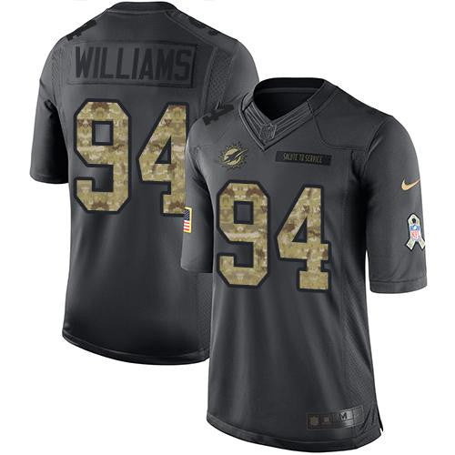 Mario Williams Miami Dolphins black Salute To Service jersey