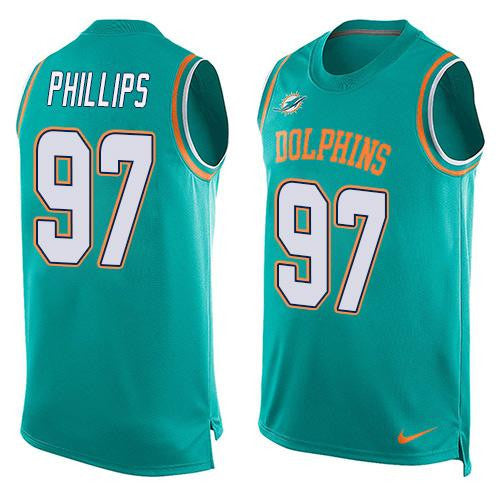 Jordan Phillips Miami Dolphins aqua Limited jersey