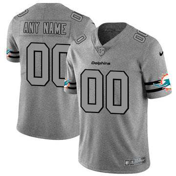 Custom Miami Dolphins gray Vapor jersey