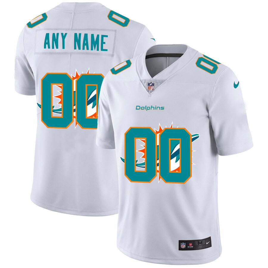 Custom Miami Dolphins white Vapor jersey
