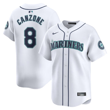 Dominic Canzone Seattle Mariners white Limited jersey