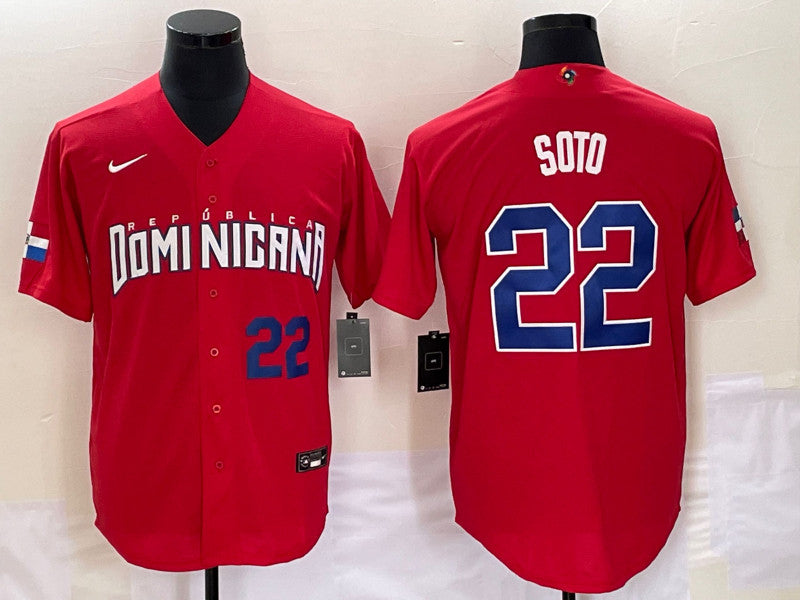 Juan Soto Dominican Republic Baseball red Classic jersey