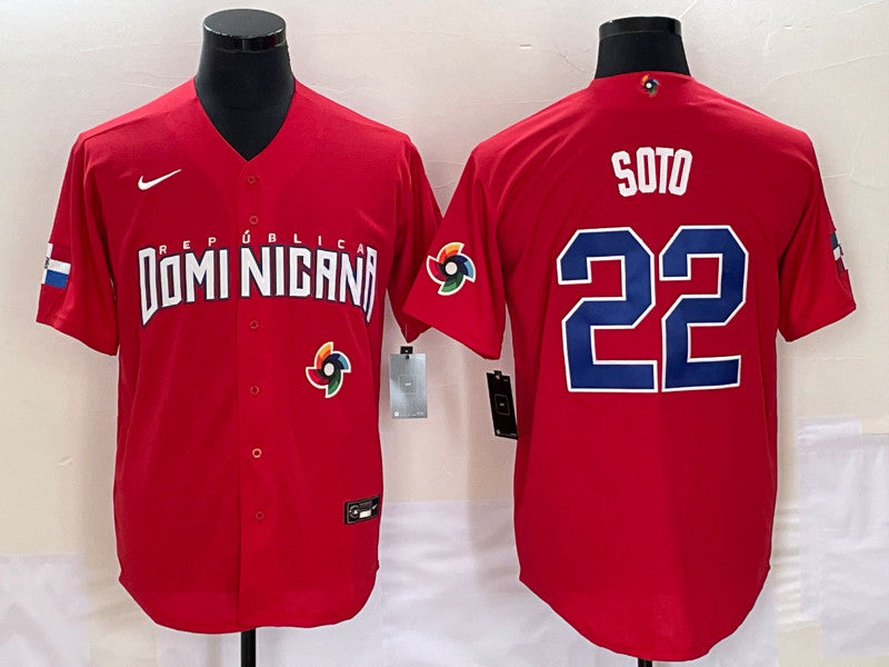 Juan Soto Dominican Republic Baseball red Classic jersey