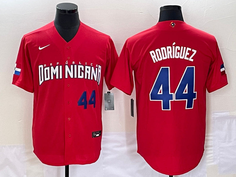 Julio Rodriguez Dominican Republic Baseball red Classic jersey