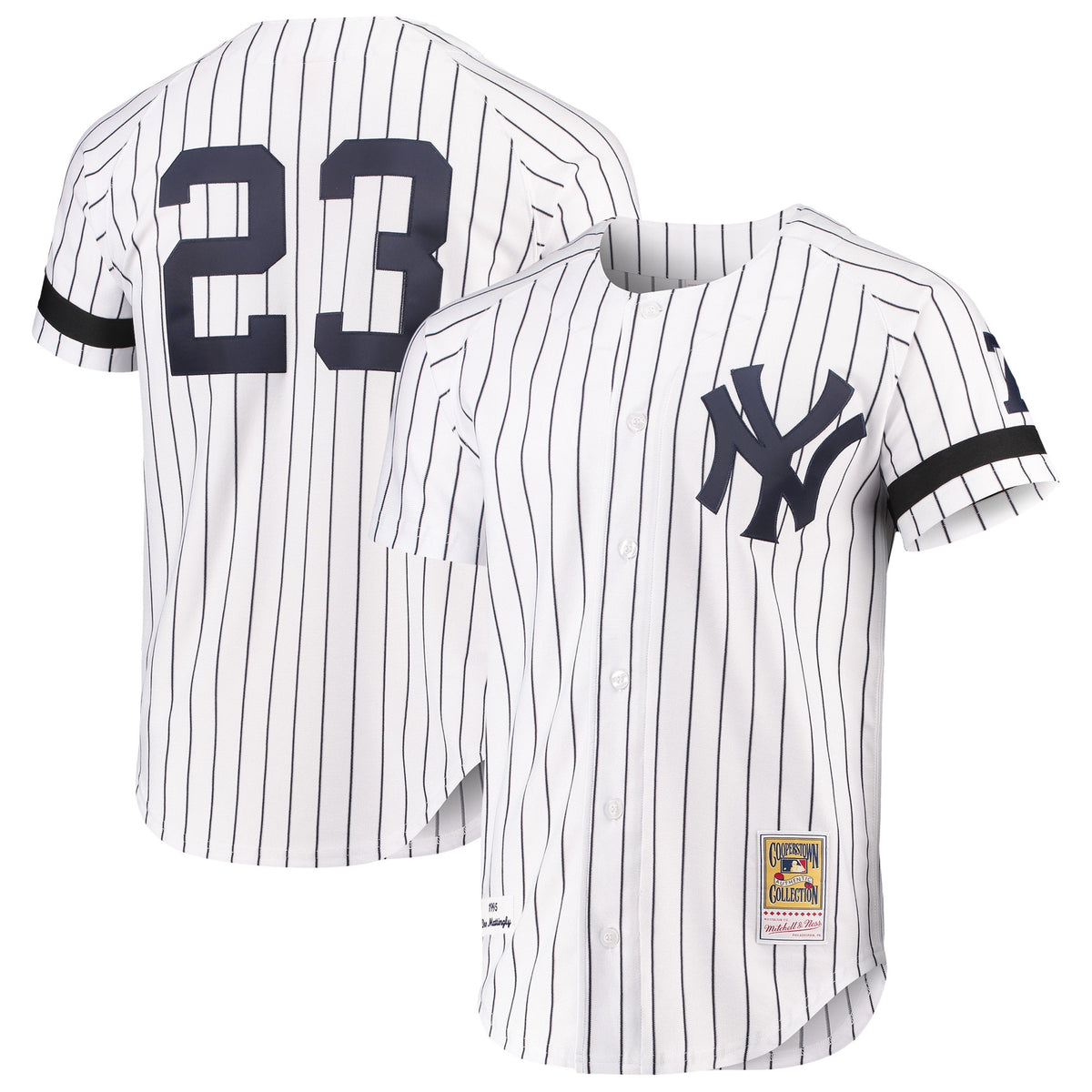 Don Mattingly New York Yankees white Cooperstown jersey