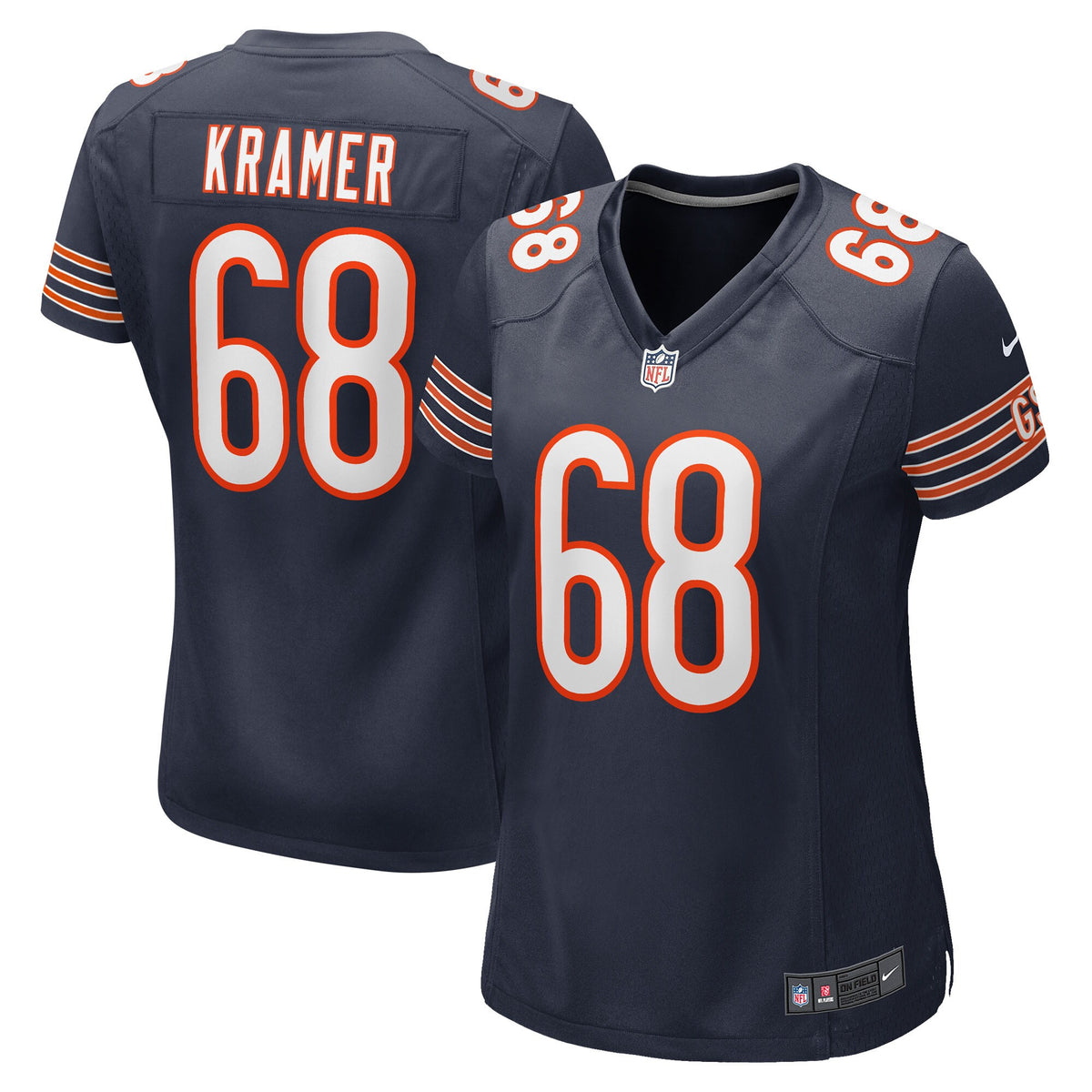 Doug Kramer Chicago Bears navy Game jersey