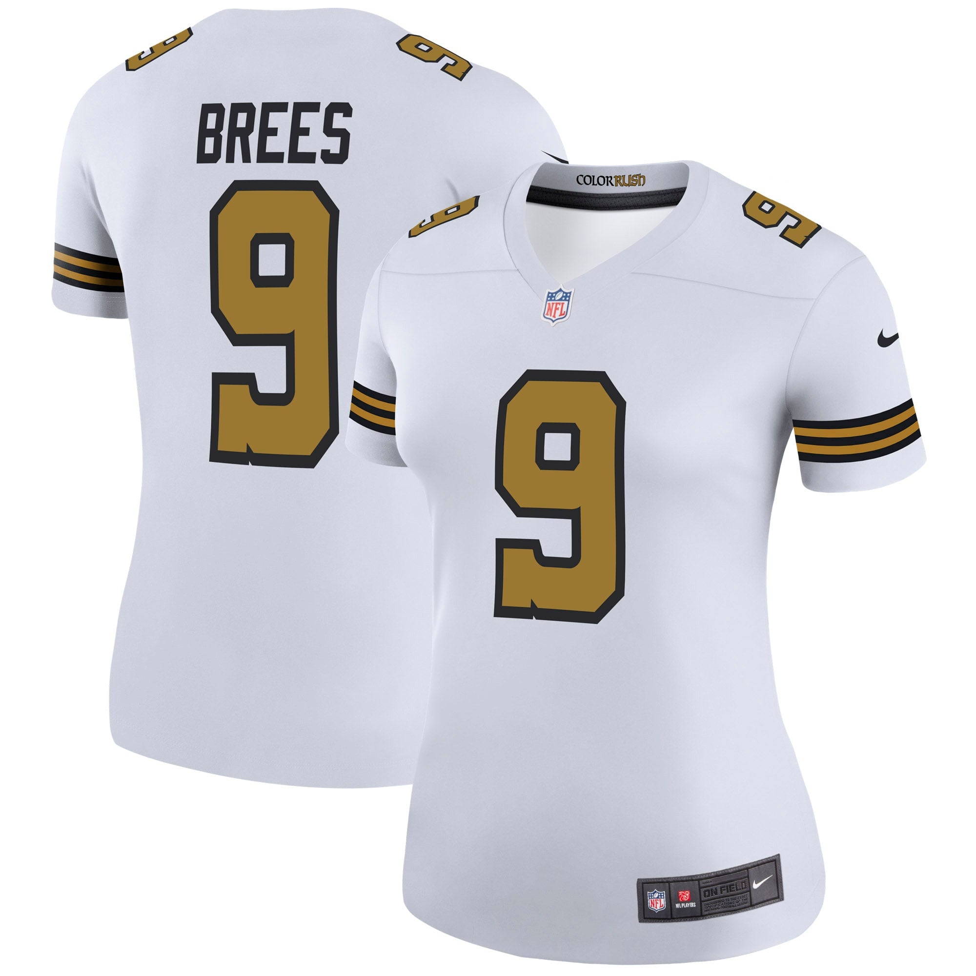 Drew Brees New Orleans Saints white Color Rush jersey