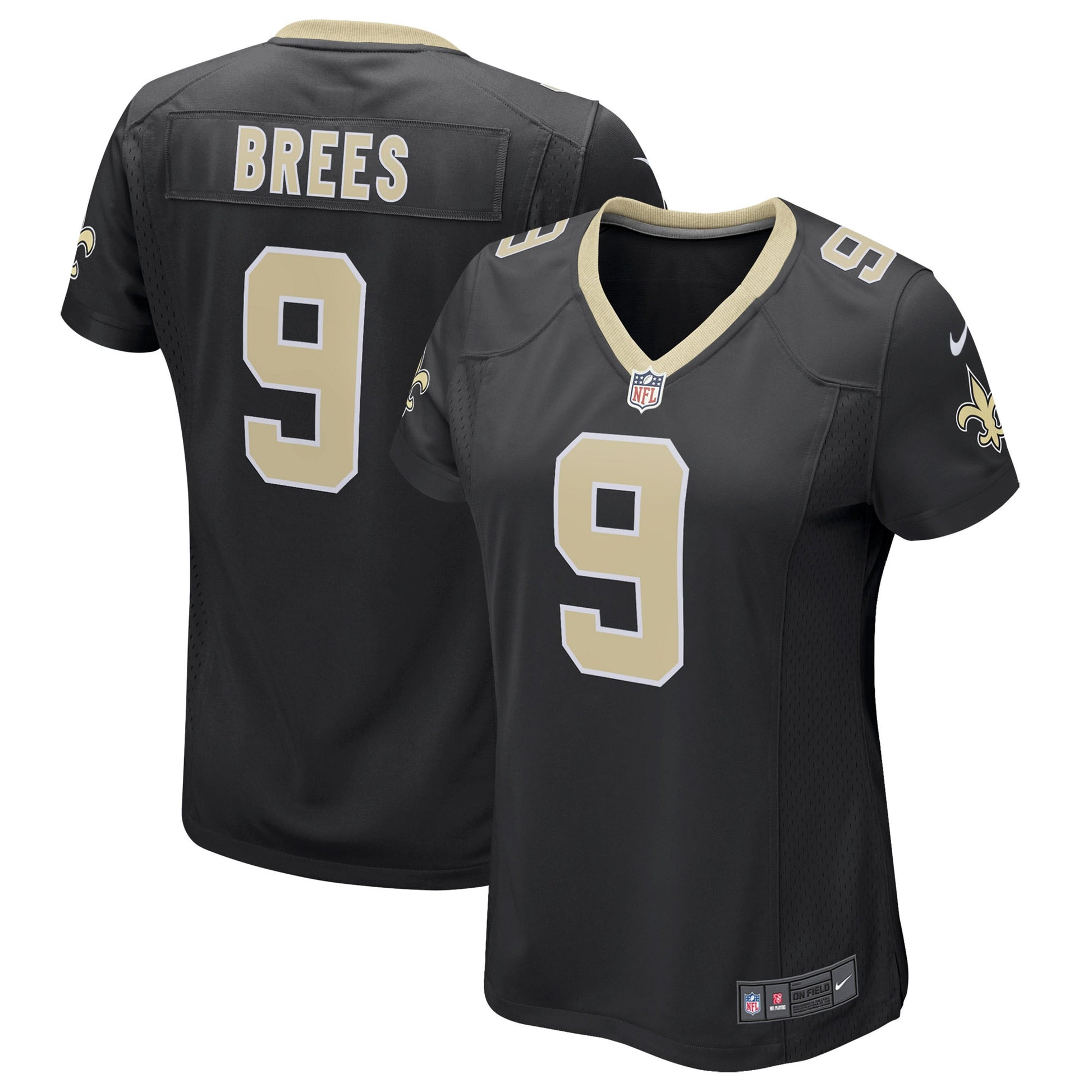 Drew Brees New Orleans Saints black Game jersey