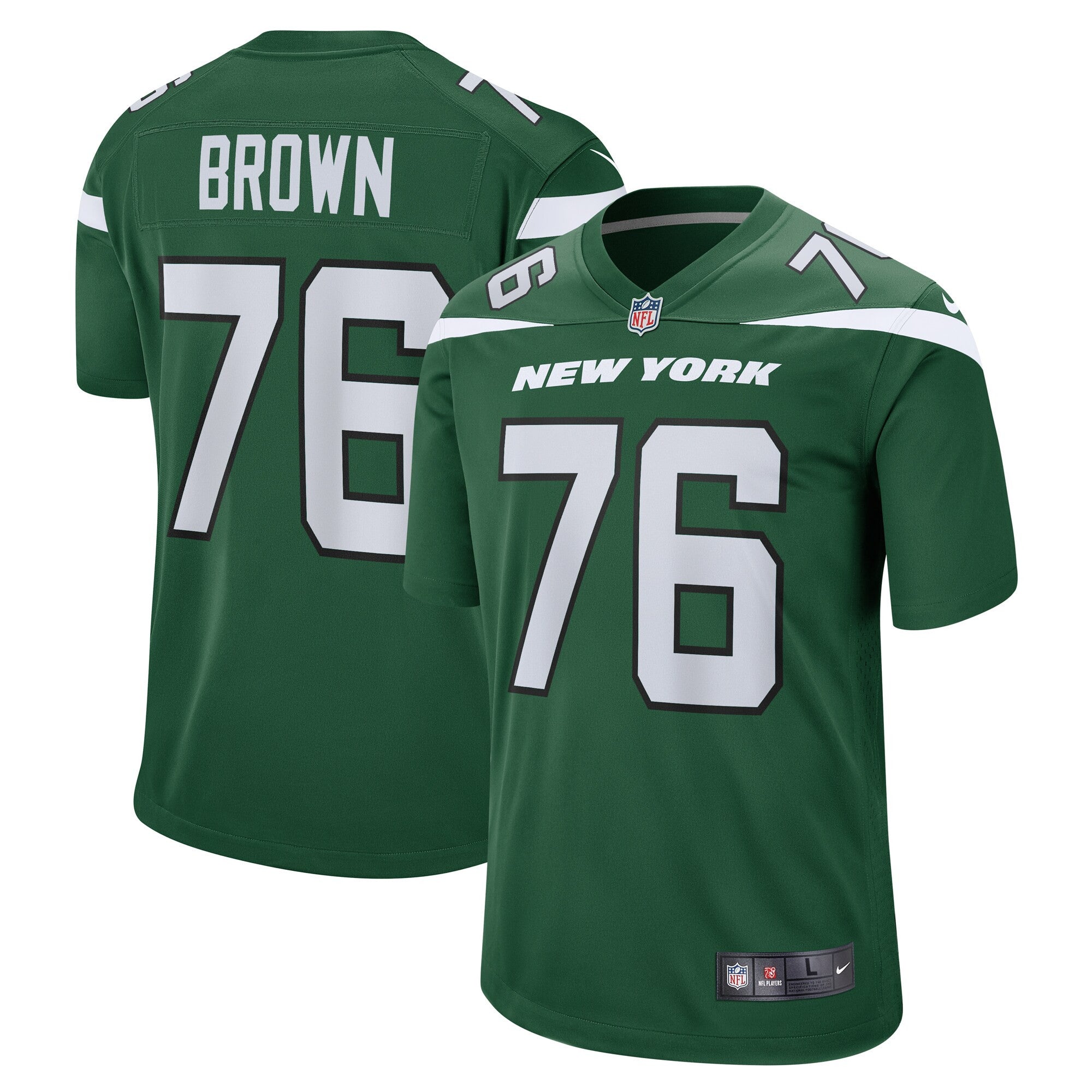 Duane Brown New York Jets green jersey