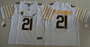 Mighty Oregon Oregon Ducks white Elite jersey