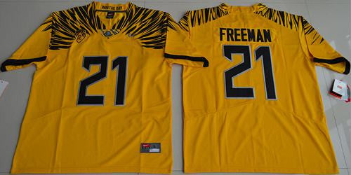 Royce Freeman Oregon Ducks yellow Limited jersey