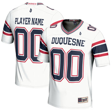 Duquesne James Madison Dukes white jersey
