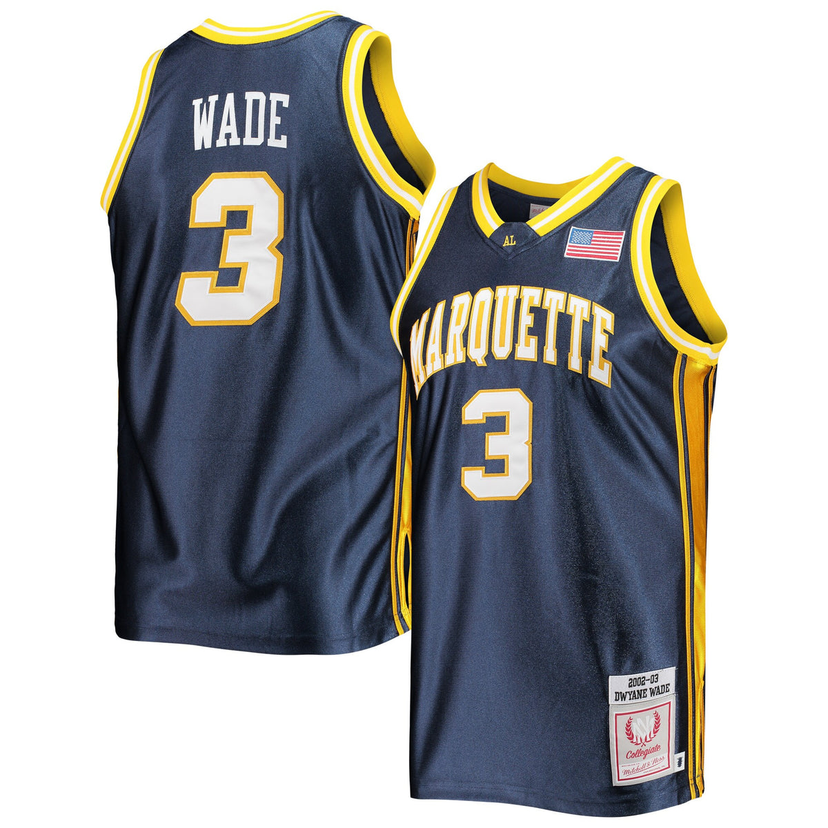 Dwyane Wade Marquette Golden Eagles navy Throwback jersey