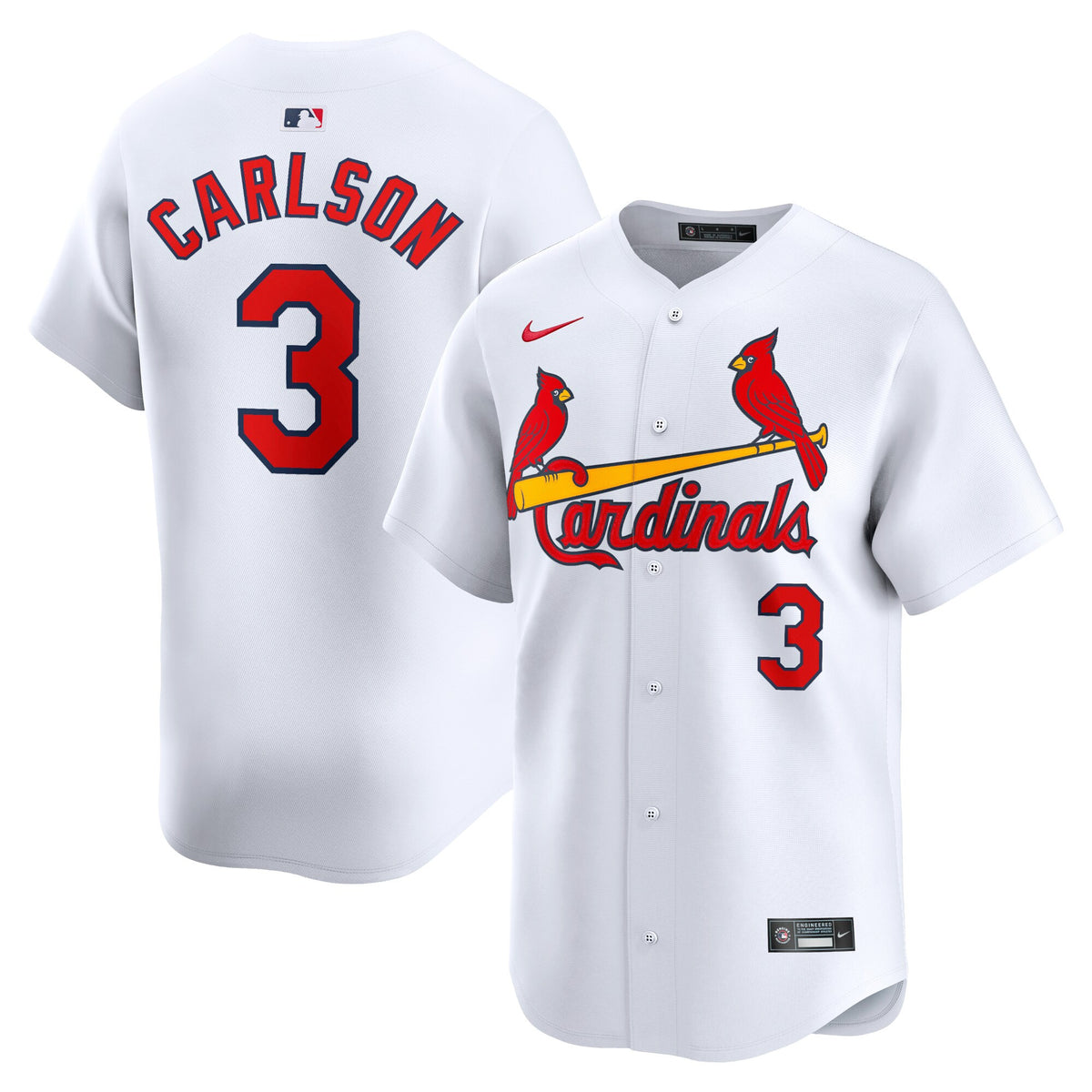 Dylan Carlson St. Louis Cardinals white Limited jersey
