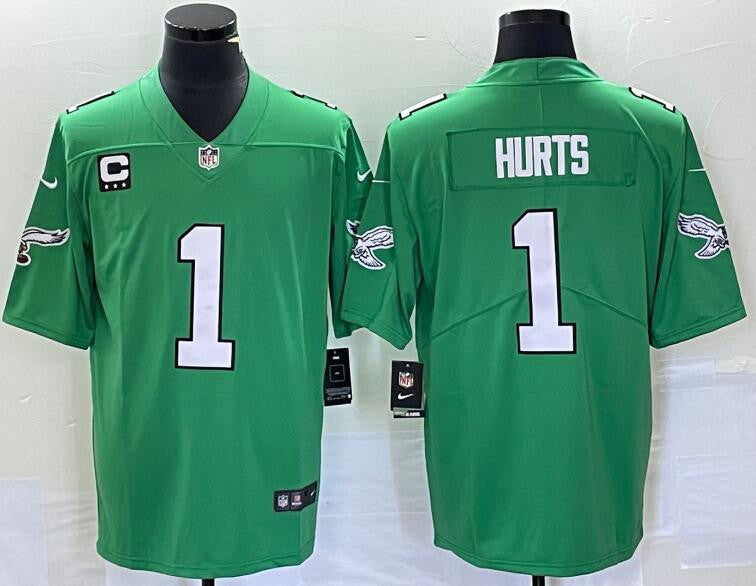 Jalen Hurts Philadelphia Eagles green Vapor jersey