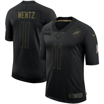 Carson Wentz Philadelphia Eagles black Salute To Service jersey