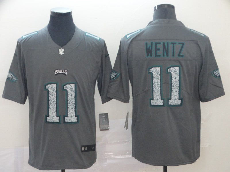 Carson Wentz Philadelphia Eagles gray Vapor jersey