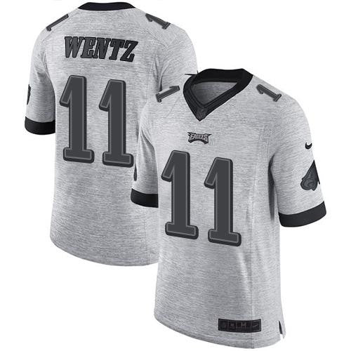 Carson Wentz Philadelphia Eagles gray Limited jersey