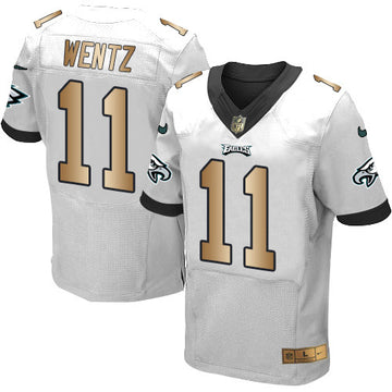 Carson Wentz Philadelphia Eagles white Elite jersey
