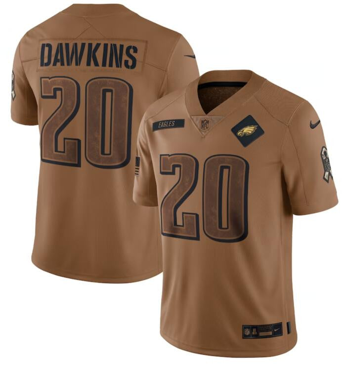Brian Dawkins Philadelphia Eagles brown Salute To Service jersey