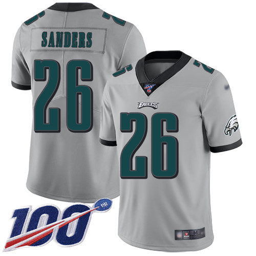 Miles Sanders Philadelphia Eagles silver Inverted Legend jersey